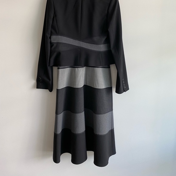 BCBG MAXAZRIA Black and Grey Blazer & Dress Set - Picture 6 of 9